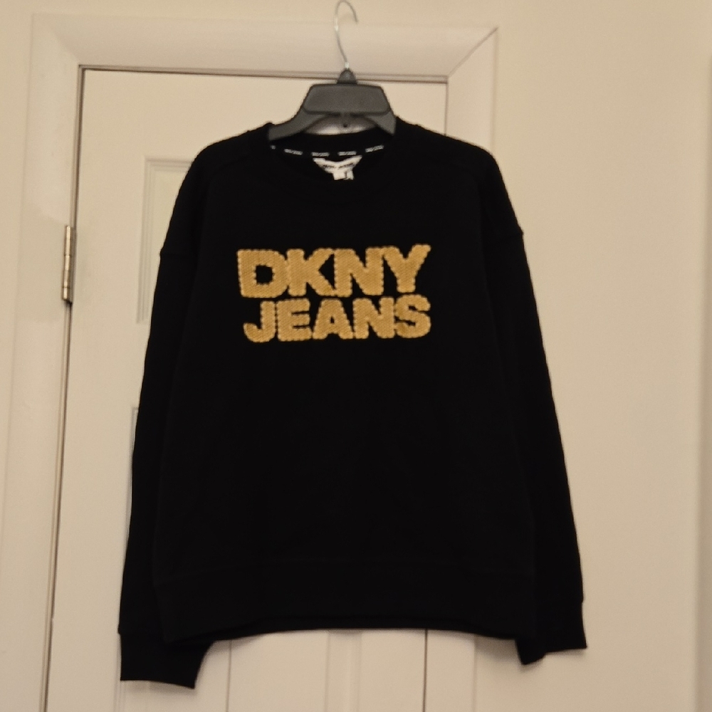 Dkny Black and Gold Sweater